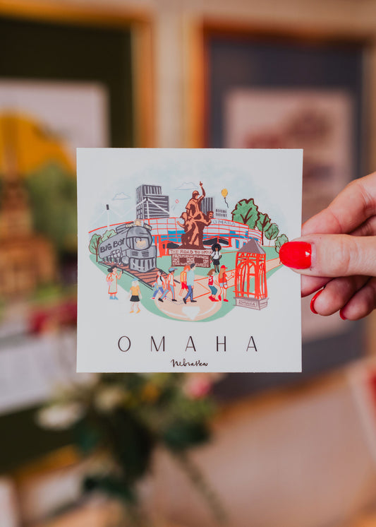 The Road to Omaha Sticker