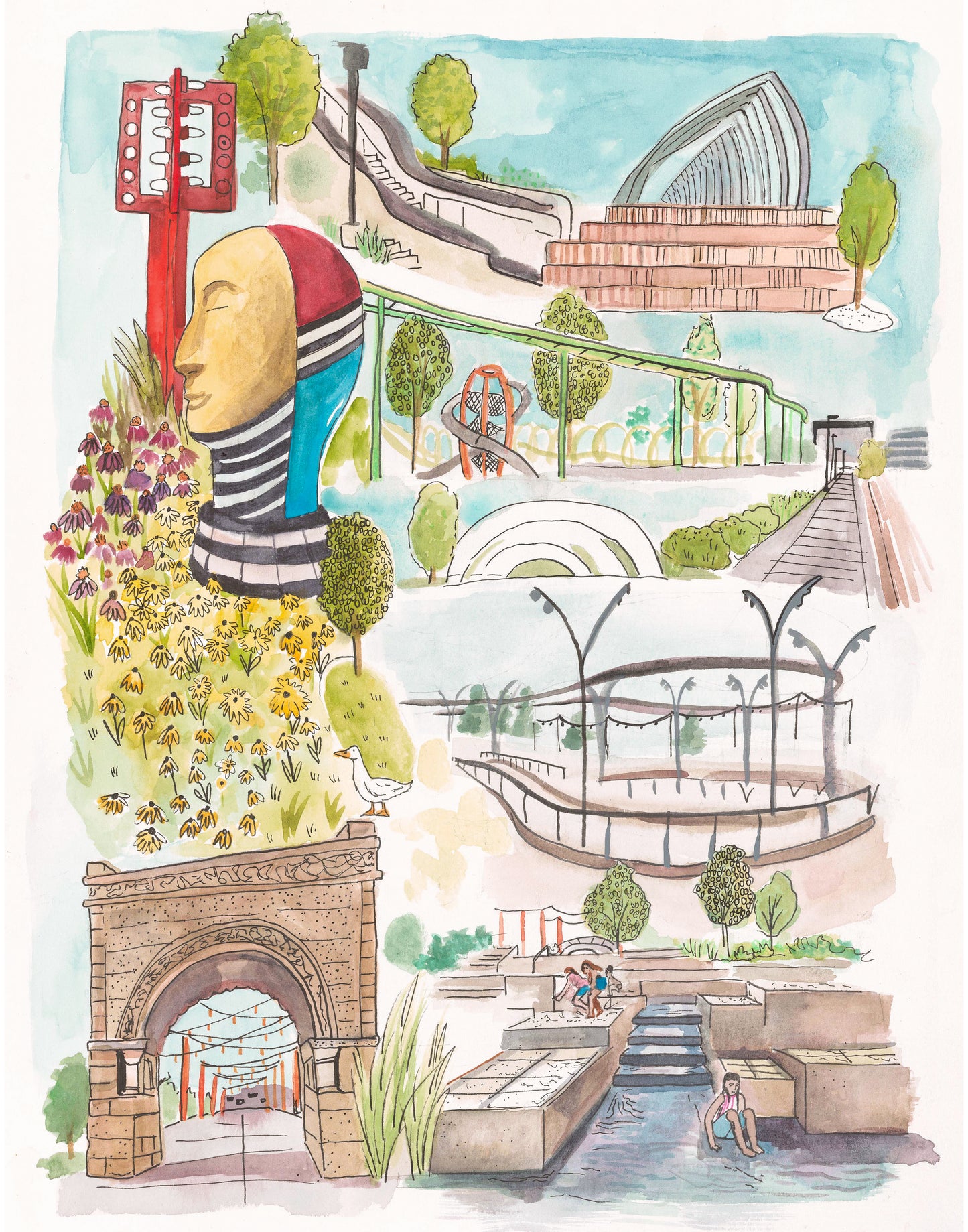 Omaha Riverfront Print