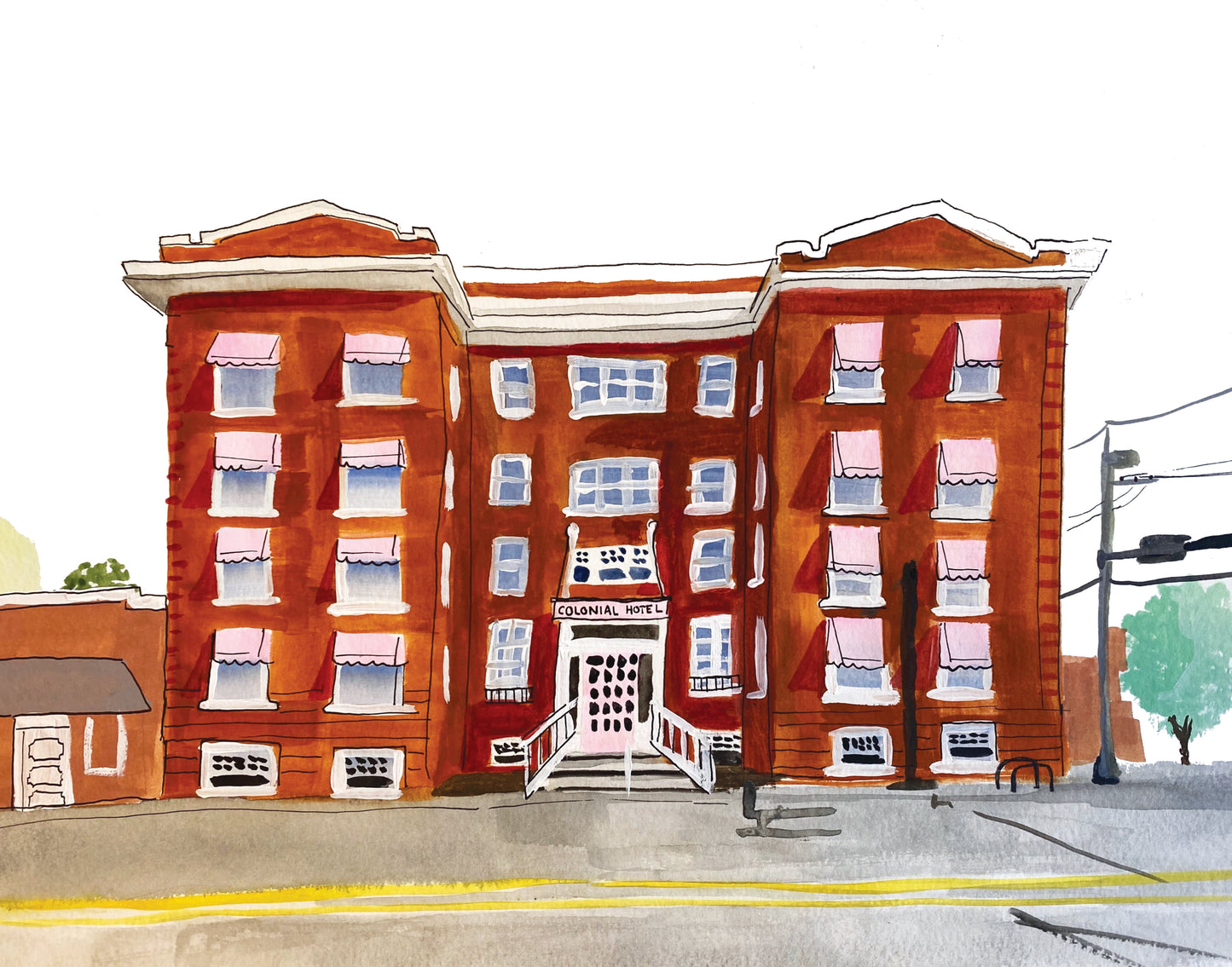 Colonial Hotel Print