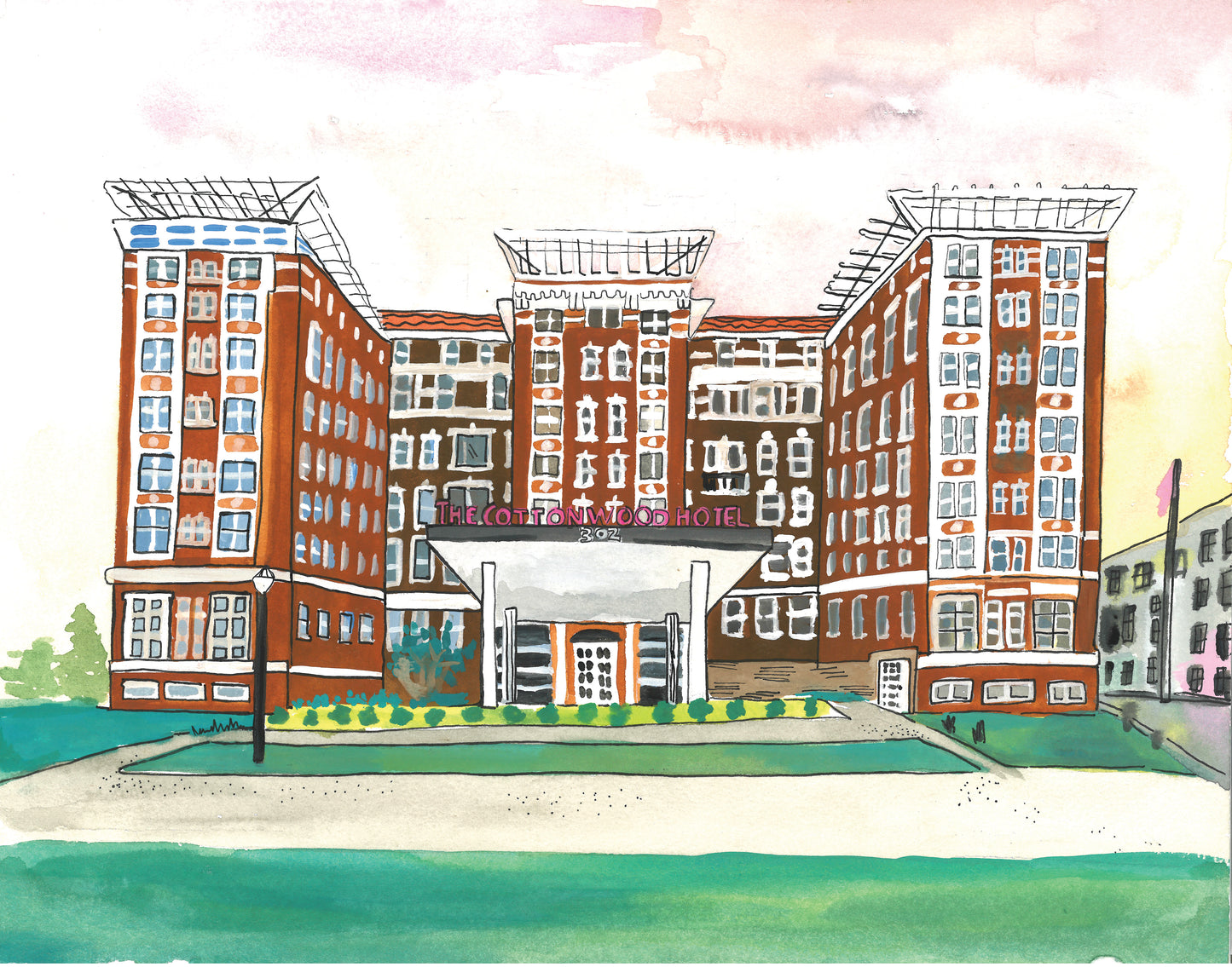 Cottonwood Hotel Print