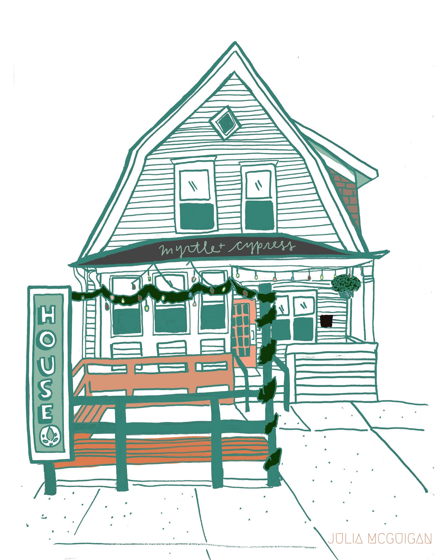 Myrtle & Cypress Print