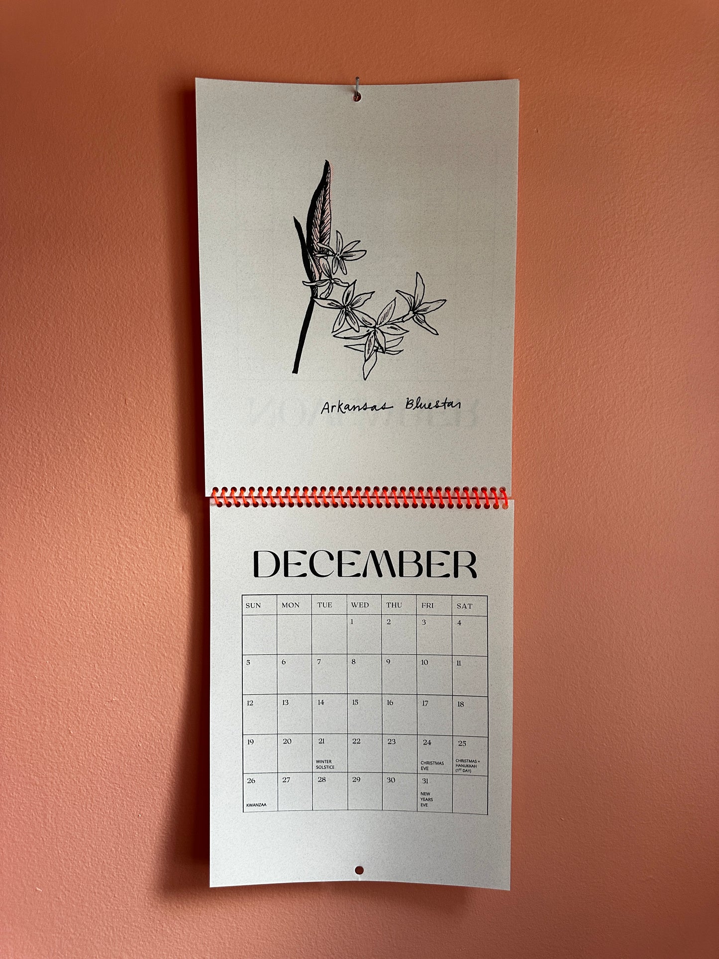 2027 Nebraska Native Flowers - Risograph Calendar