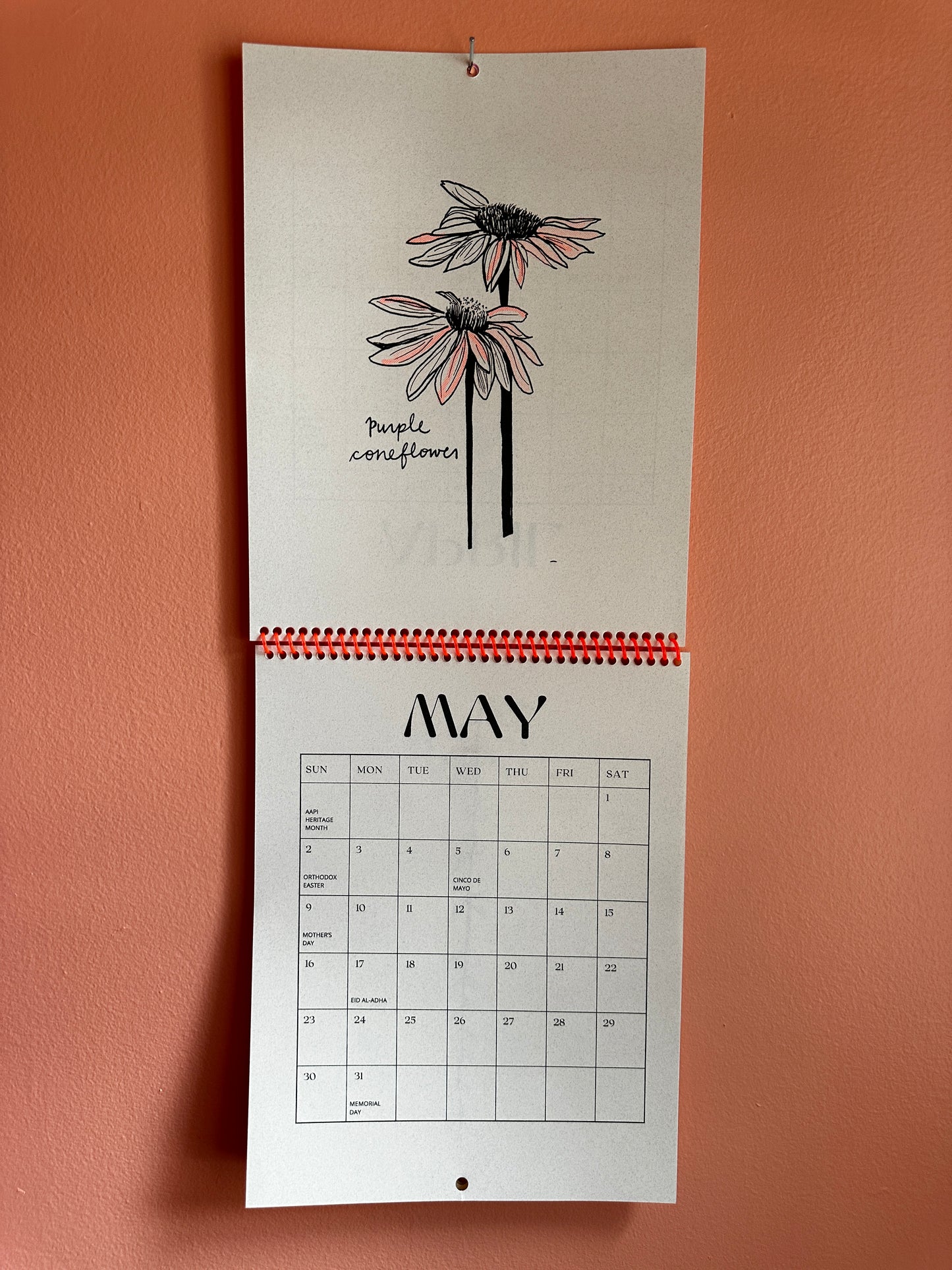 2027 Nebraska Native Flowers - Risograph Calendar