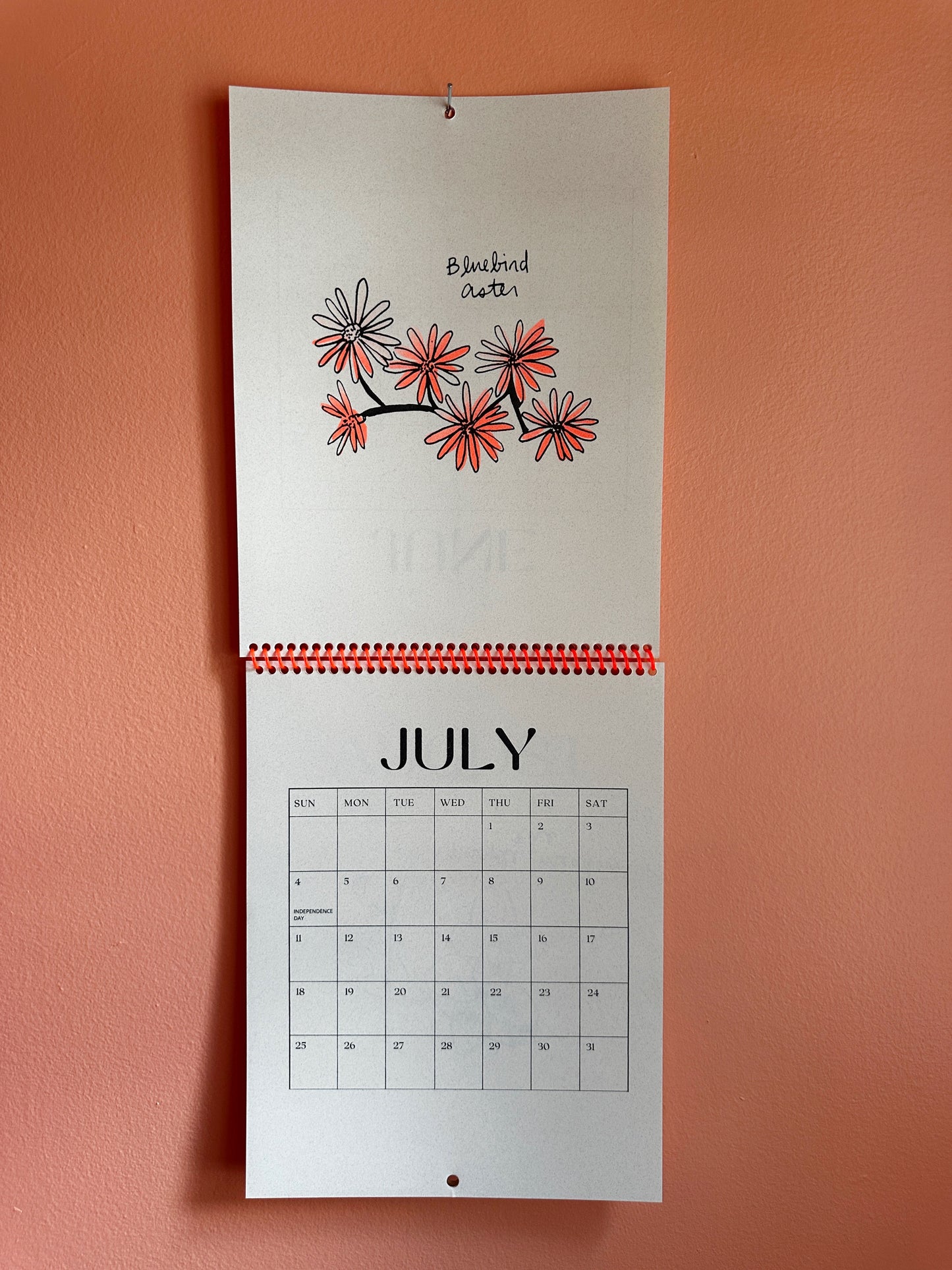 2027 Nebraska Native Flowers - Risograph Calendar