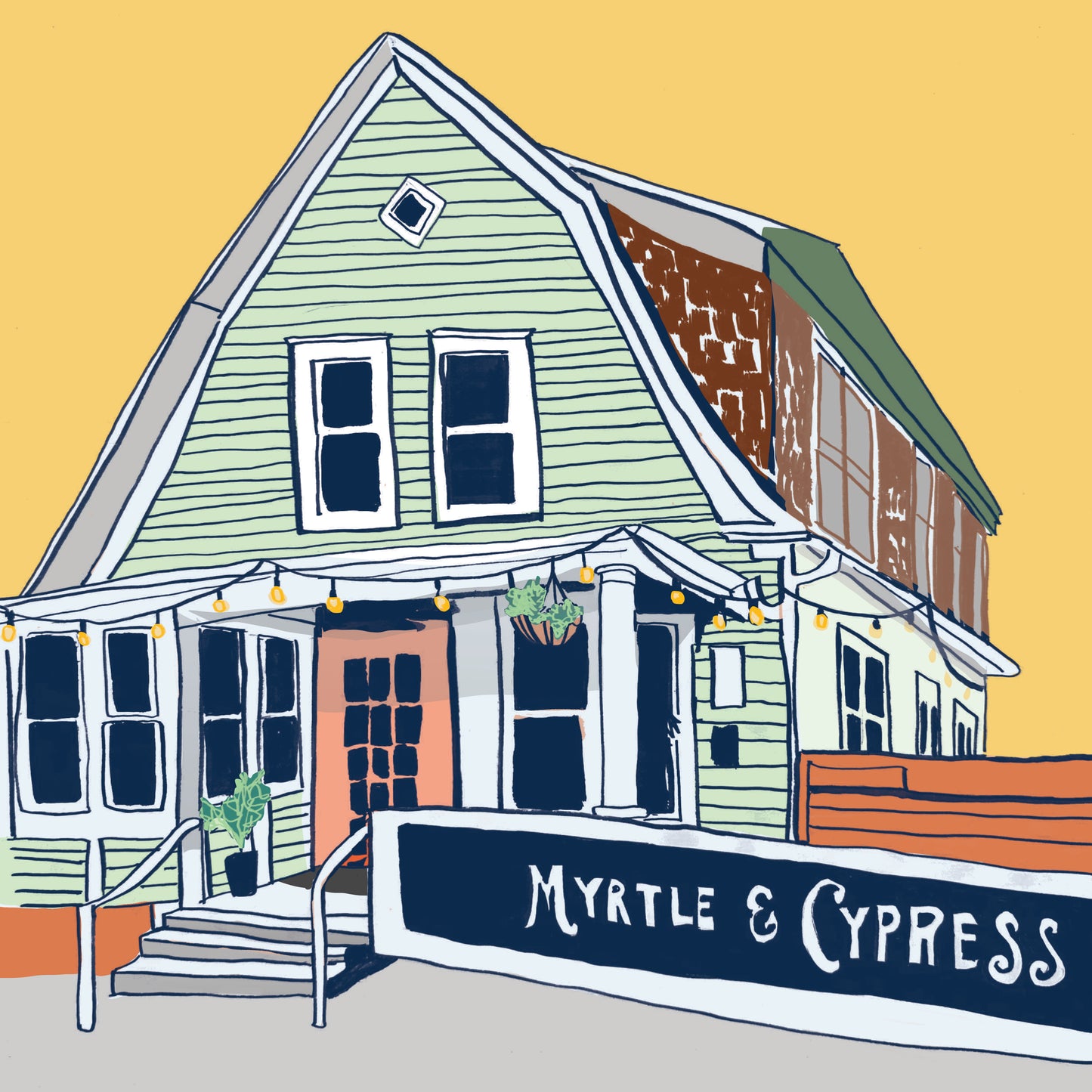 Myrtle & Cypress Print