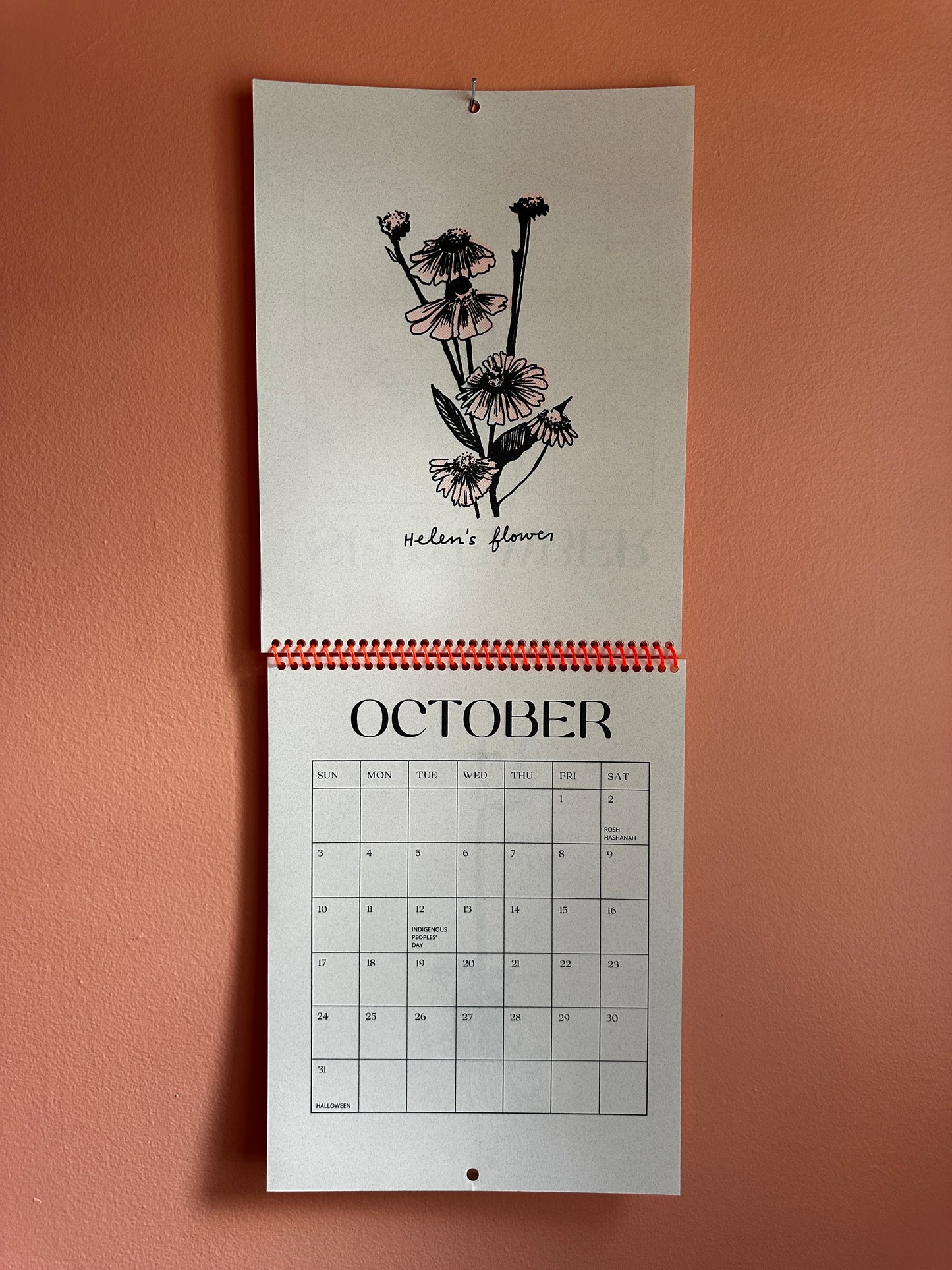 2027 Nebraska Native Flowers - Risograph Calendar