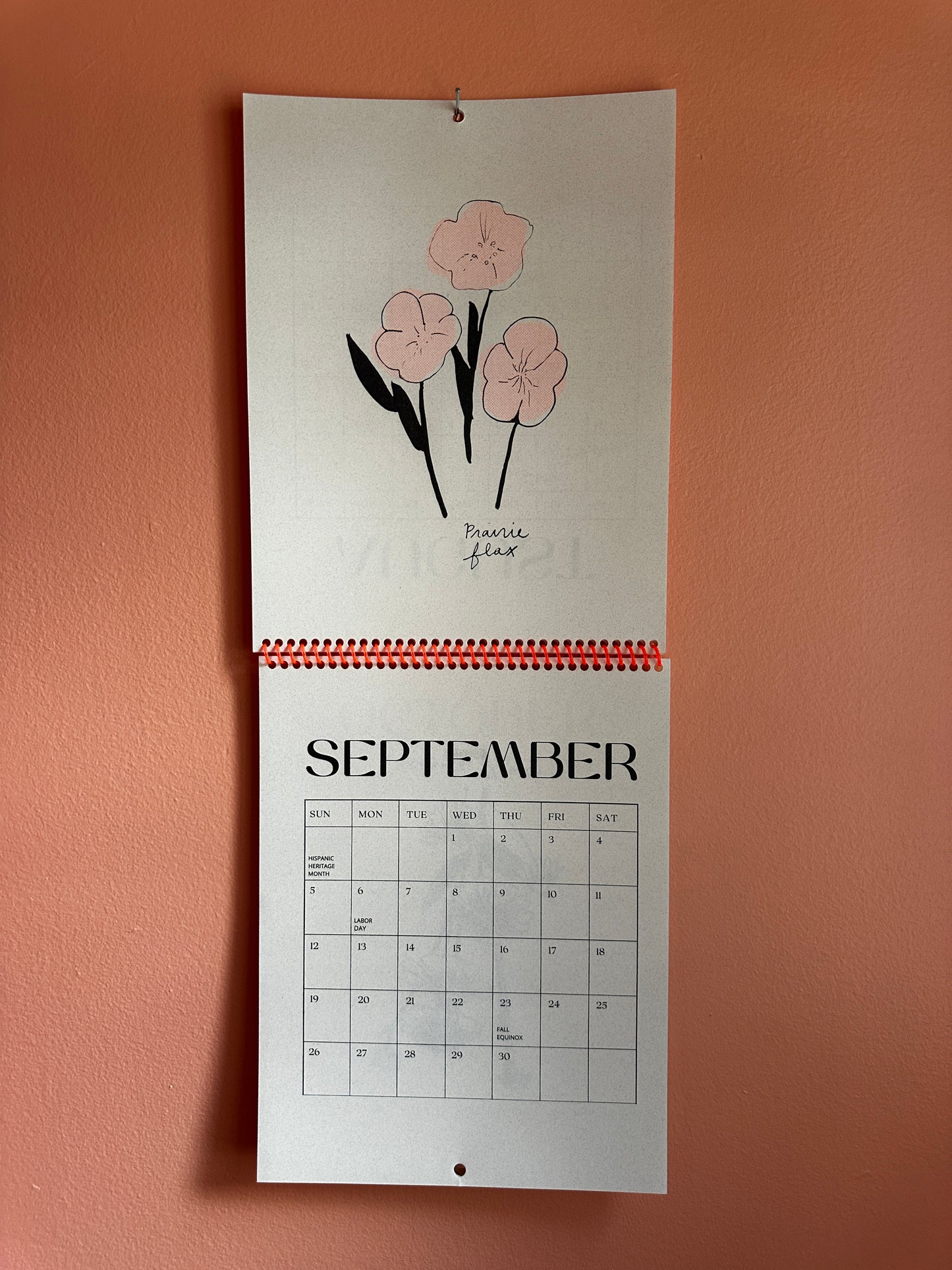 2027 Nebraska Native Flowers - Risograph Calendar