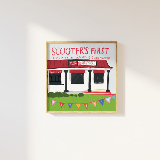 Scooter's First Location Print