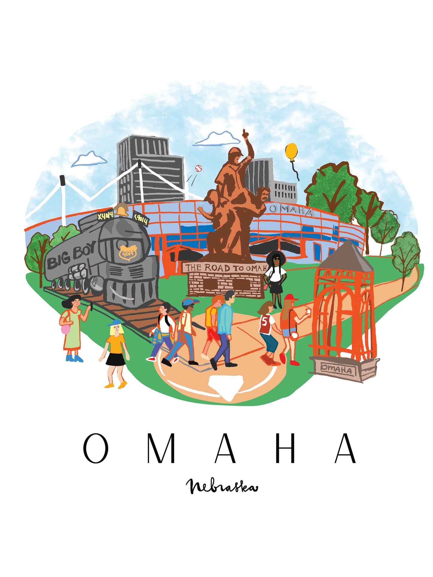 The Road to Omaha Print